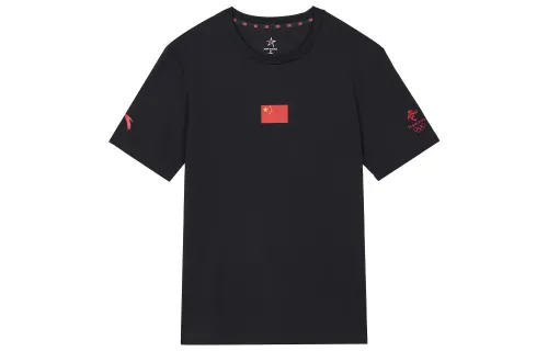 ANTA All Weather T Shirts Men's Black Crew Neck Moderate Straight Fit