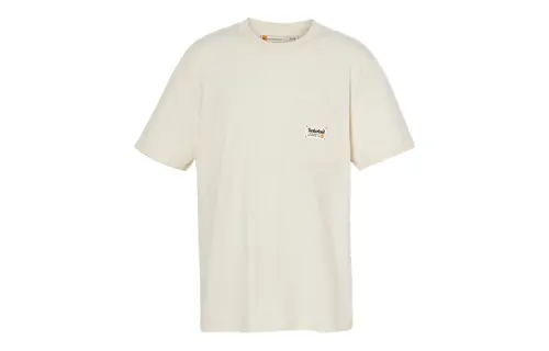 Timberland T Shirts Men's White Crew Neck Moderate Straight Fit