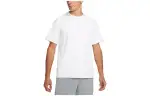 Nike T Shirts Men's White Crew Neck Moderate Straight Fit