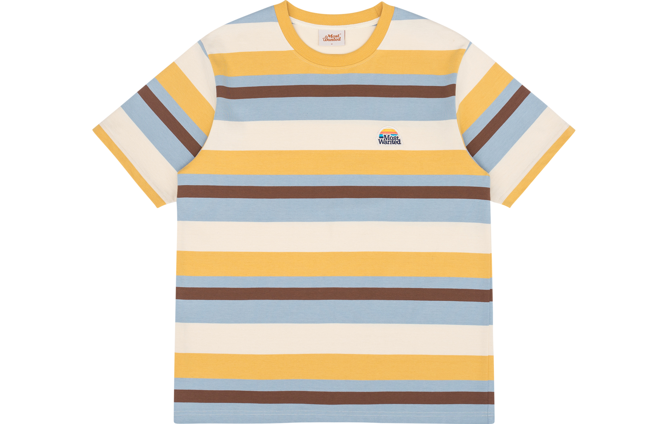 MostwantedLab Classic Rainbow T Shirts Unisex Crew Neck Thin Straight Fit