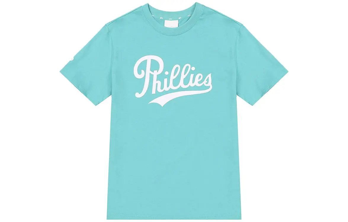 MLB T-Shirts Unisex Blue Crew Neck Moderate Straight Fit