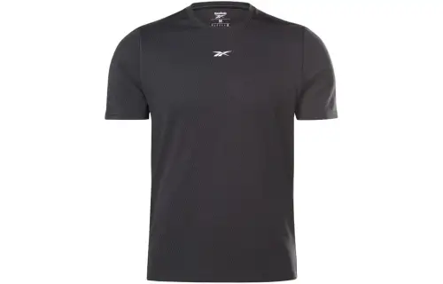 Reebok T Shirts Men's Black Crew Neck Moderate Straight Fit