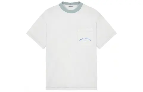 STONE ISLAND STONE ISLAND SS23 Marina T-Shirts Men's Sky Blue Crew Neck Moderate Straight Fit