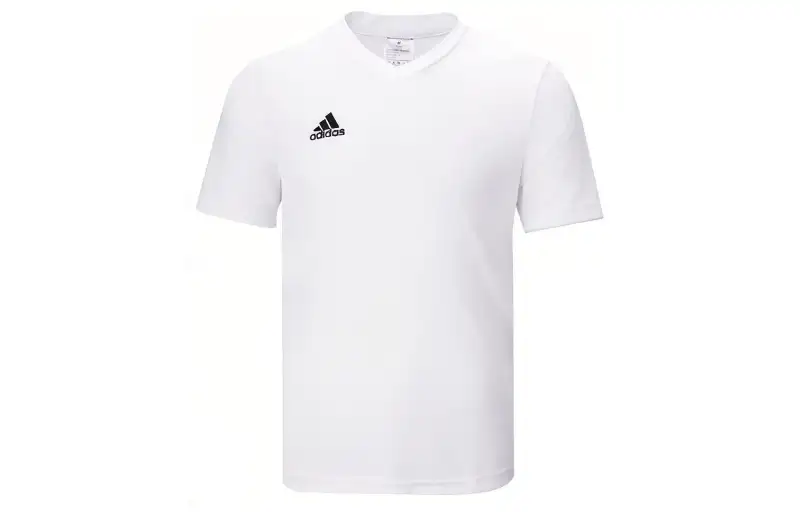 Adidas T Shirts Men's White V Neck Moderate Straight Fit