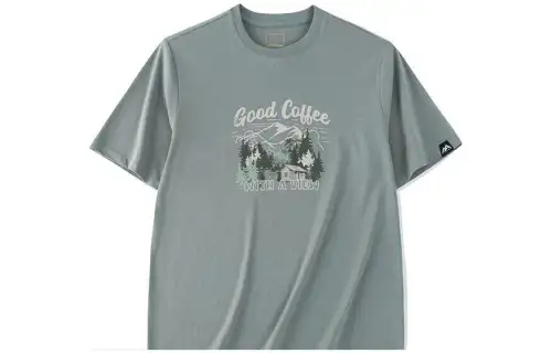 ANTA T Shirts Men's Oasis Khaki Crew Neck Moderate Straight Fit