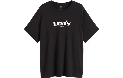 Levis T Shirts Men's Black Crew Neck Moderate