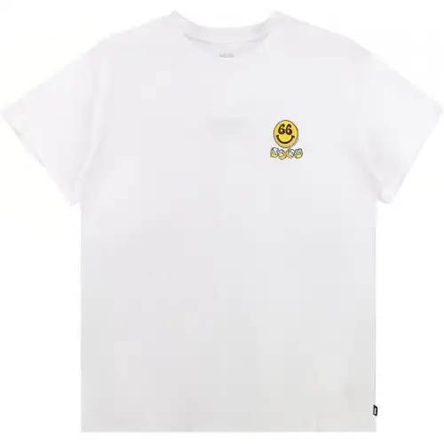 Vans T Shirts Unisex White Crew Neck Moderate Straight Fit