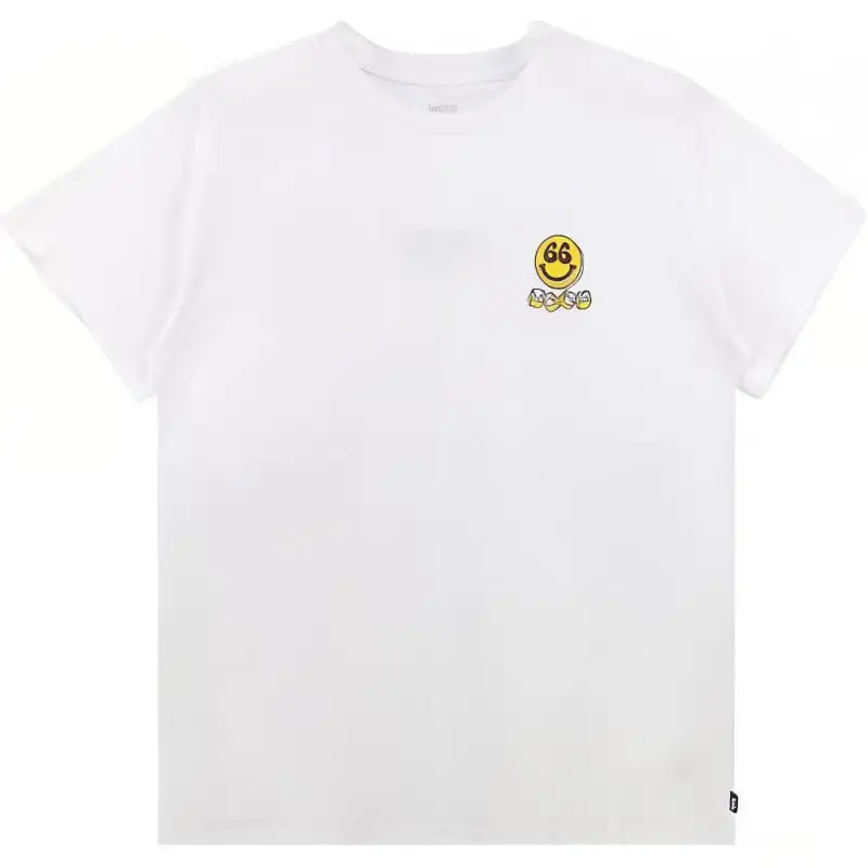Vans T Shirts Unisex White Crew Neck Moderate Straight Fit
