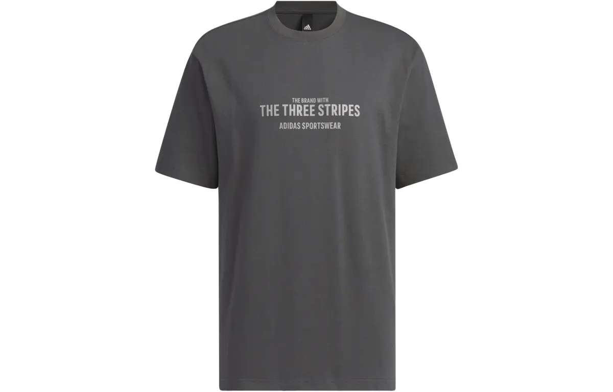 Adidas T Shirt Men's Solid Dark Gray