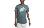 Nike T Shirts Men's Cyan Crew Neck Moderate Straight Fit