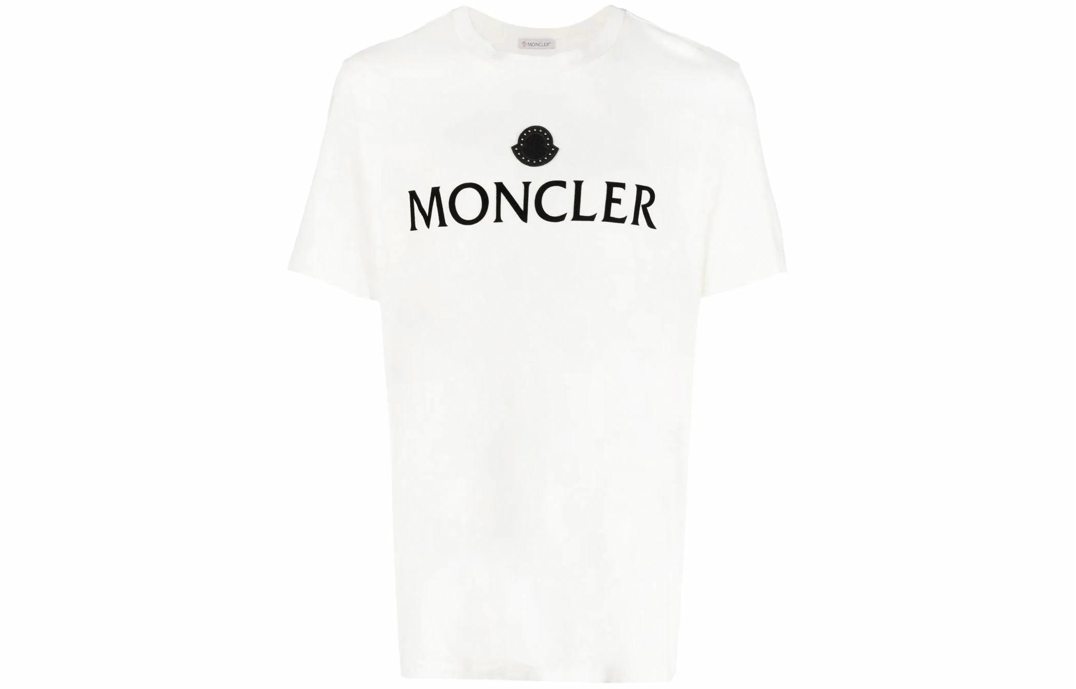 Мужская футболка Moncler Moncler SS22 LogoT (белая)