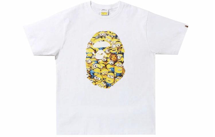 Мужская футболка A BATHING APE x MINIONS (белая) — фото 4