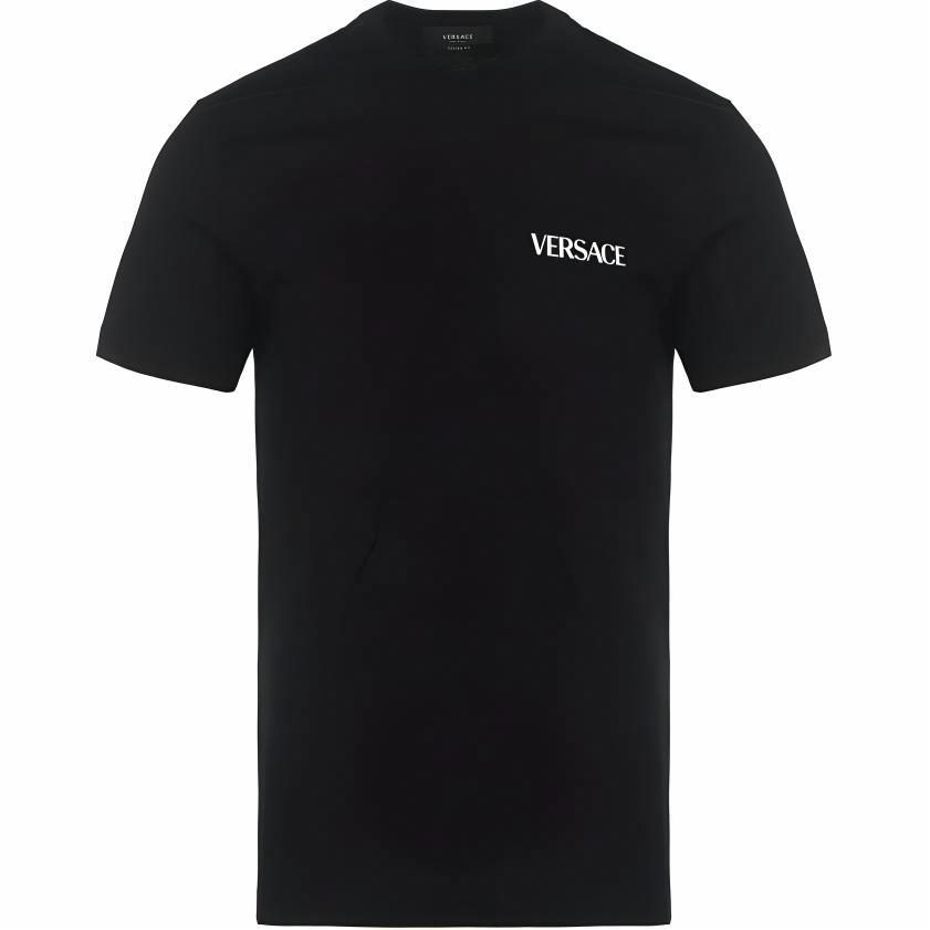 Мужская футболка Versace Logo (черная)