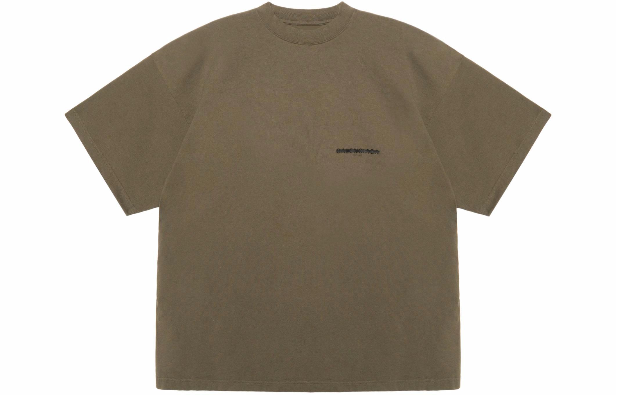 Мужская футболка Balenciaga FW22 Loose (оливковая)