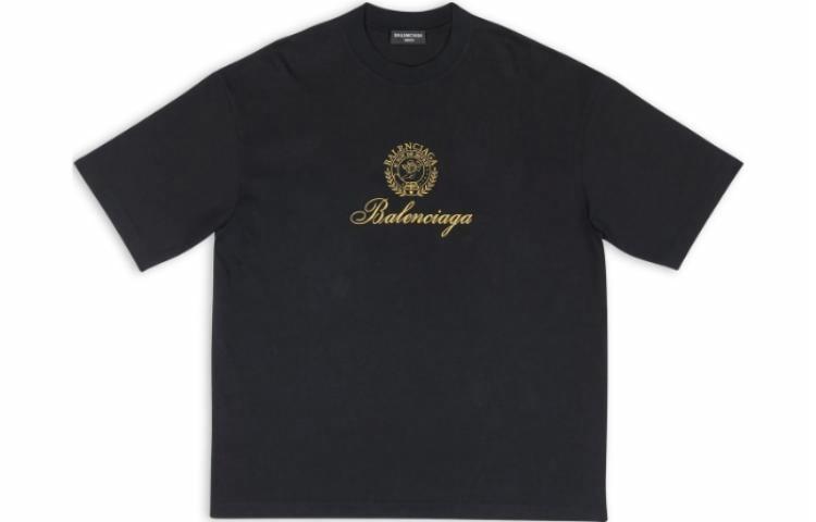 Мужская футболка Balenciaga Logo (черная)