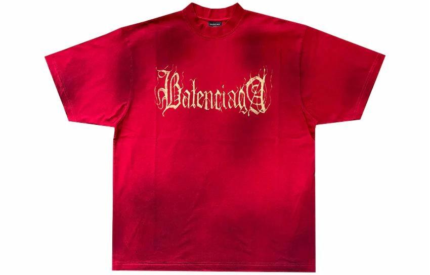 Мужская футболка Balenciaga (красный)