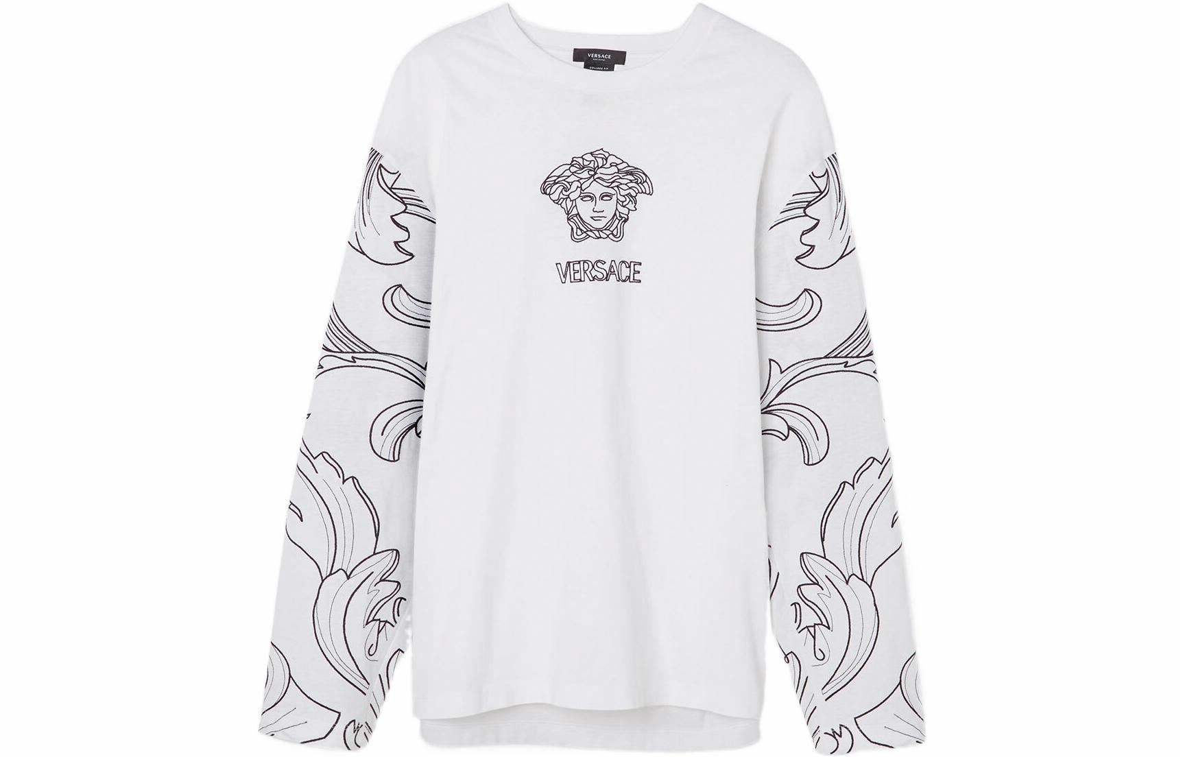 Мужской лонгслив VERSACE FW22 Medusa (белый)