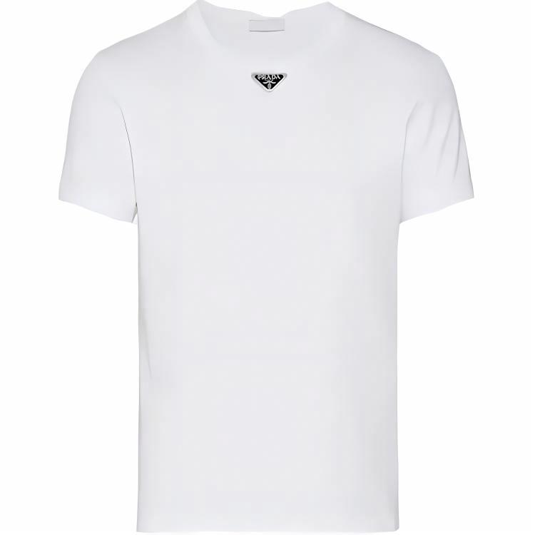 Мужская футболка Prada Logo Printed (белая)