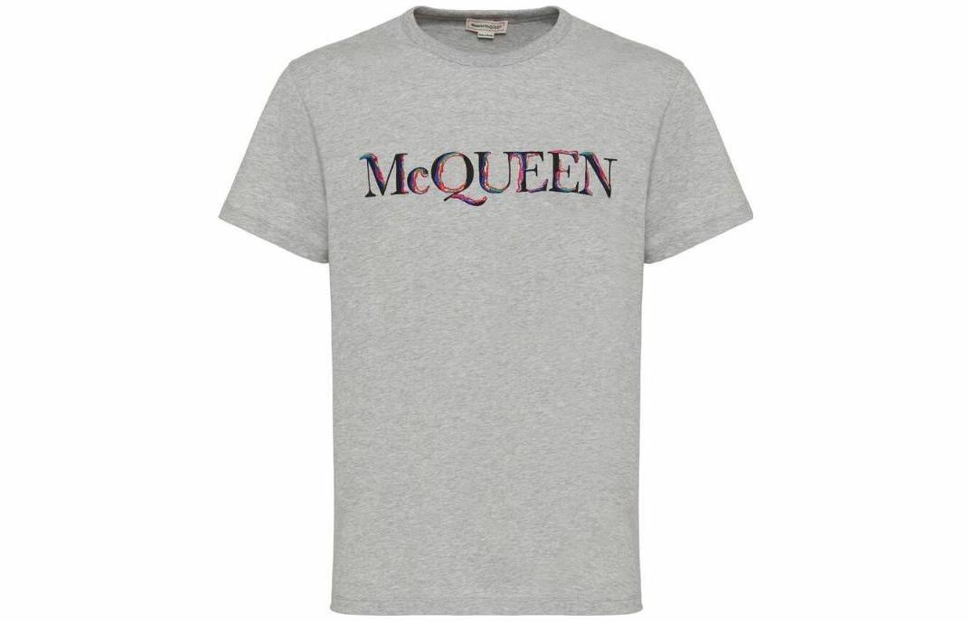 Мужская футболка Alexander McQueen (серая)