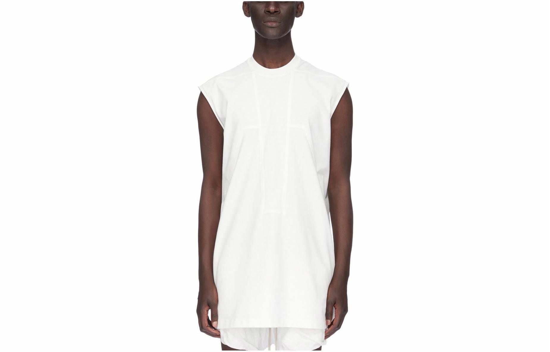 Мужская майка RICK OWENS Sleeveless Cotton (белая)