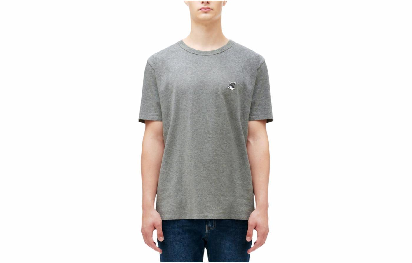 Мужская футболка Maison Maison Kitsune SS24 T (серая)
