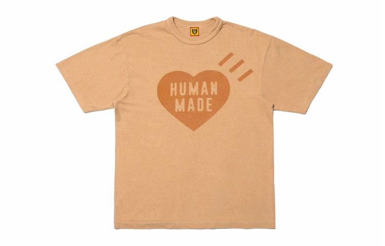 Футболка Human Made Heart Logo (бежевая)