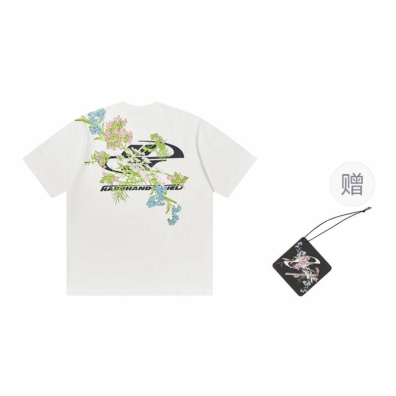 Футболка HARSH AND CRUEL Flower Embroidery (белая)