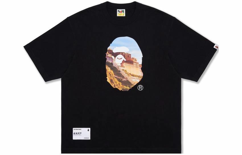 Мужская футболка A BATHING APE Bape SS23 (черная)