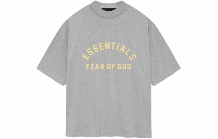 Мужская футболка Fear Fear of God Essentials SS24 (светло-меланжевая серая)