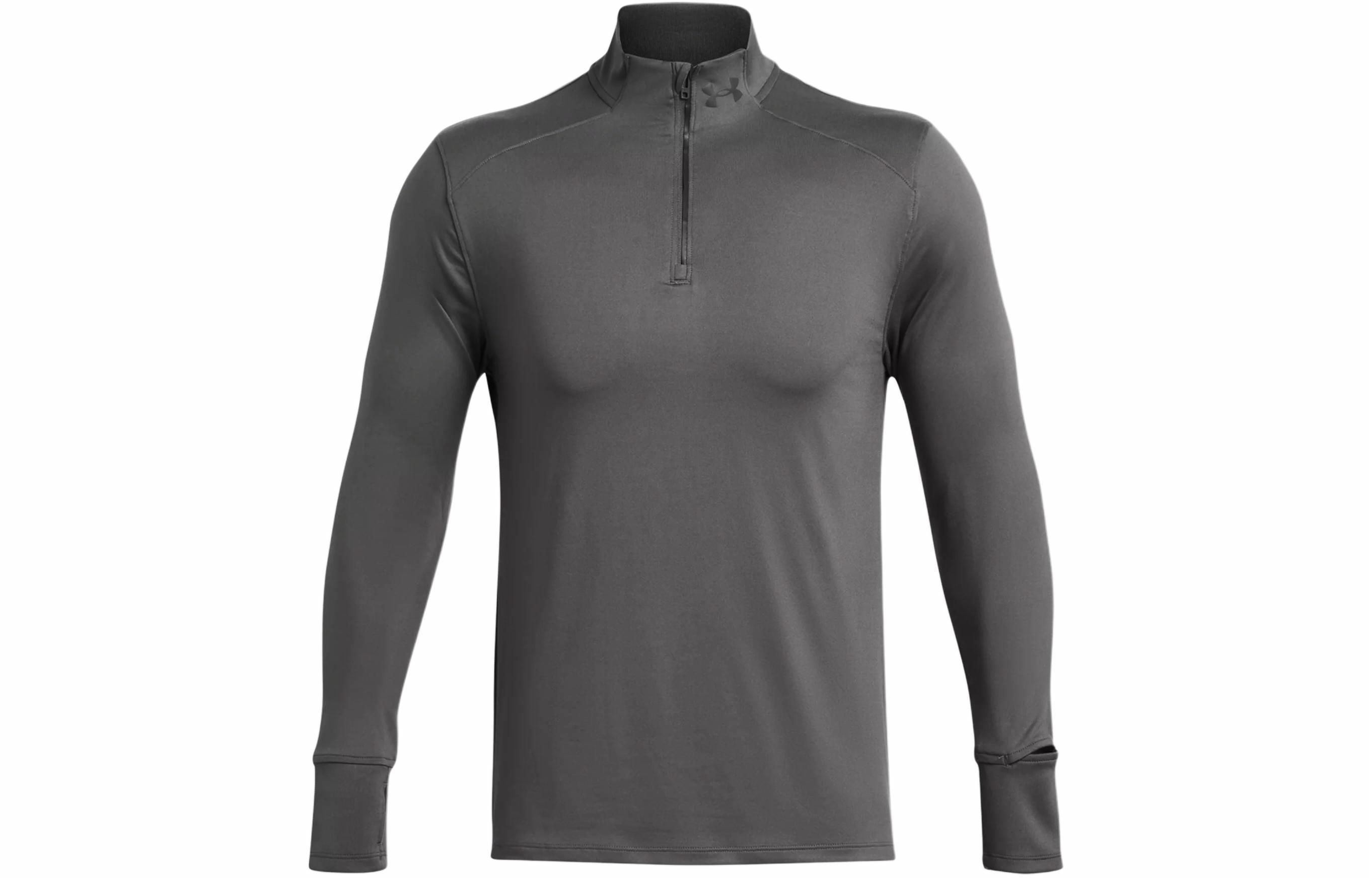 Мужская футболка Under Armour Mock Neck (серая)