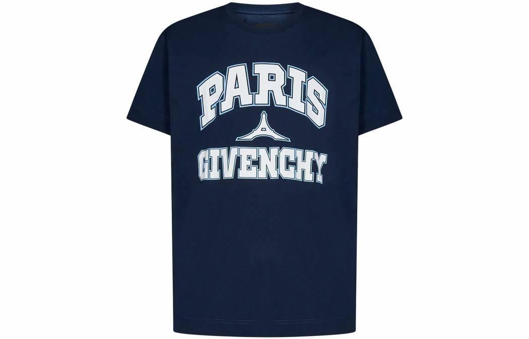 Мужская футболка Givenchy Logo (синяя)
