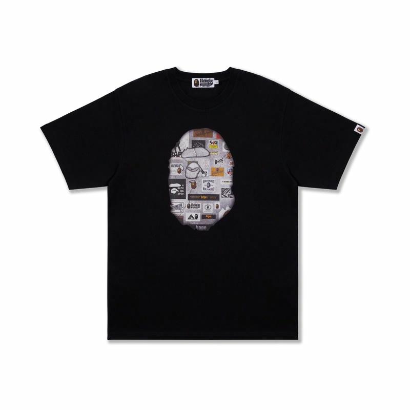 Мужская футболка A BATHING APE BAPE SS23 (черная)