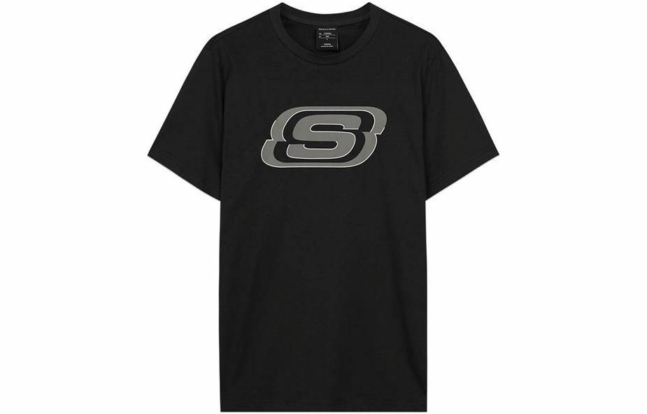 Футболка Skechers Logo (угольно-черная)