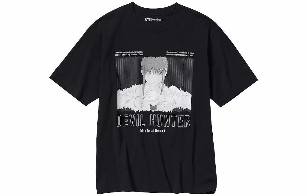 Футболка UNIQLO x Chainsaw Man Makima (черная)