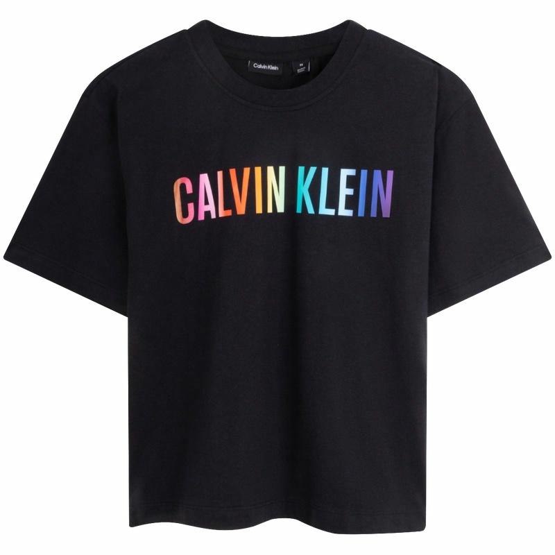 Мужская футболка CALVIN KLEIN Rainbow (черная)