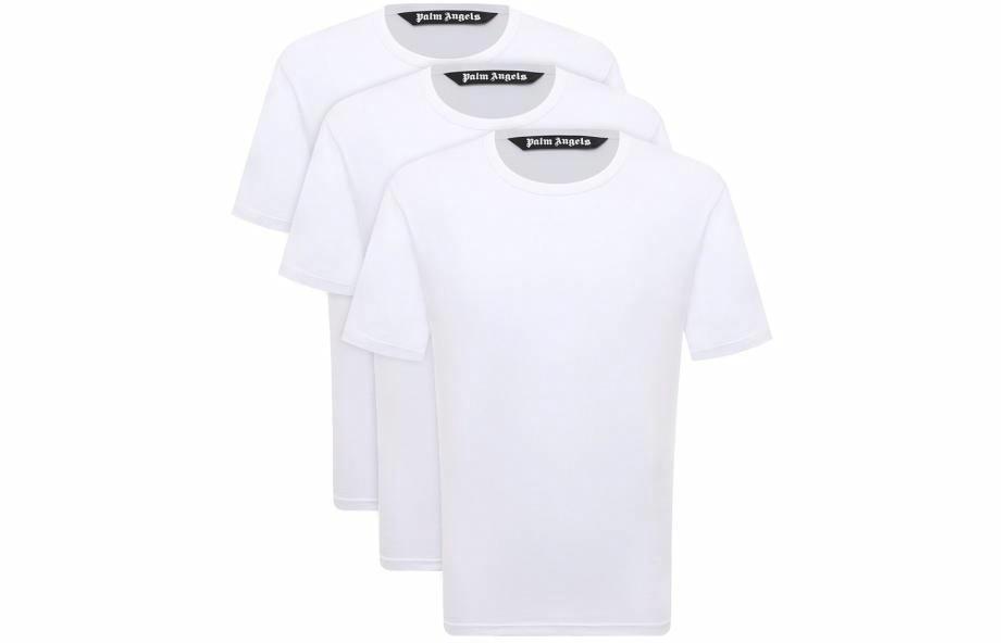 Мужские футболки PALM ANGELS T-Shirt 3-Pack (белые)
