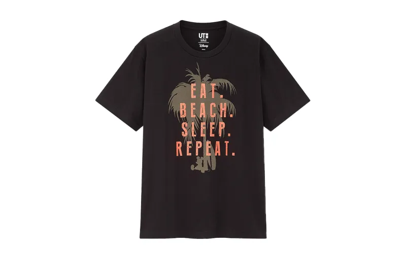 UNIQLO T Shirts Unisex Black Crew Neck Moderate