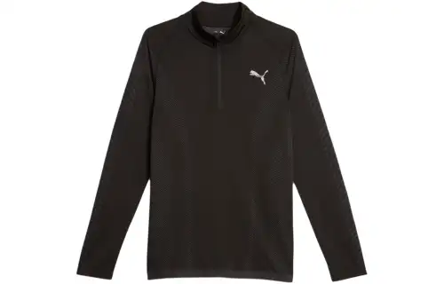 PUMA T Shirts Men's Black Stand Collar Moderate Other