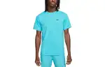 Nike T Shirts Men's Cyan Crew Neck Moderate Straight Fit