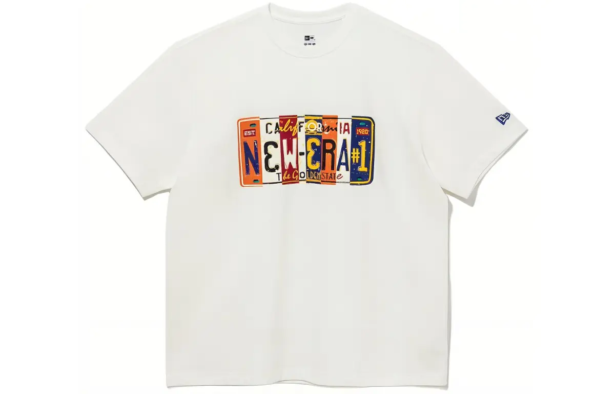 New Era T Shirt Unisex Gray White