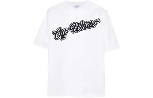OFF-WHITE logo-embroidered cotton shirt