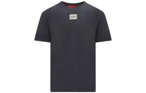 HUGO BOSS T Shirts Men's Blue Crew Neck Moderate Straight Fit