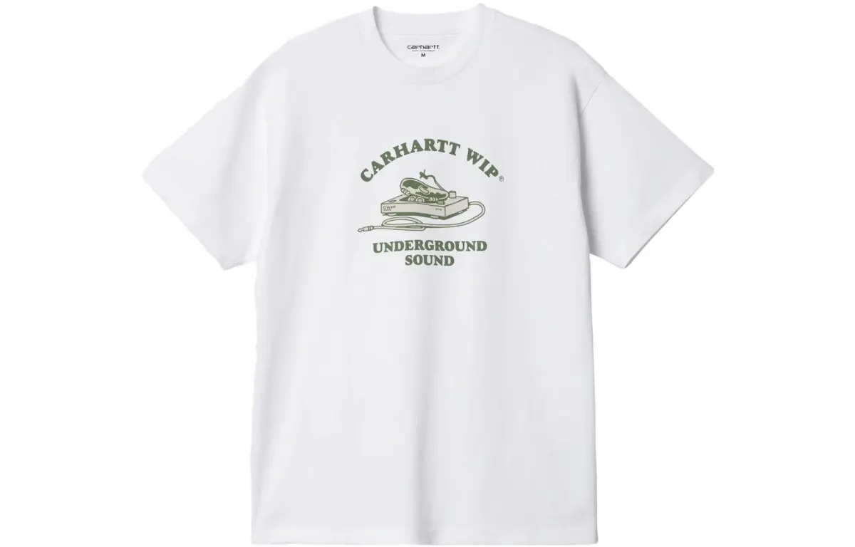 Carhartt WIP T-Shirts Men's White Crew Neck Moderate Straight Fit
