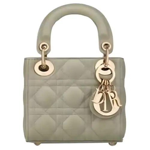 DIOR Lady Dior Lambskin Handbag, Shoulder Bag, Crossbody Bag, Handbag Extra Mini Women's Green