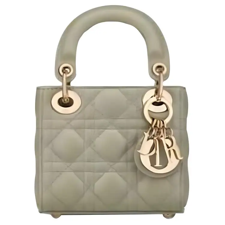 DIOR Lady Dior Lambskin Handbag, Shoulder Bag, Crossbody Bag, Handbag Extra Mini Women's Green