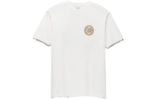 Vans CHECKER DROP V T Shirts Unisex White Crew Neck Moderate Straight Fit