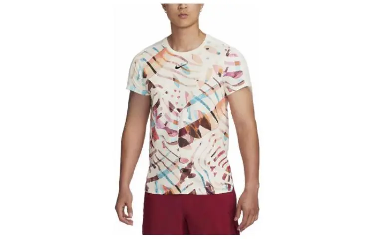 Nike T-Shirts Men's Multicolor Crew Neck Moderate Straight Fit