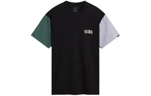 Vans T Shirts Men's Black Crew Neck Moderate Straight Fit