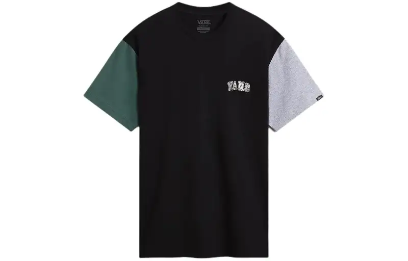 Vans T Shirts Men's Black Crew Neck Moderate Straight Fit