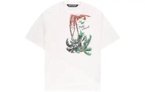 Palm Angels Upside Down Palm-print T-shirt